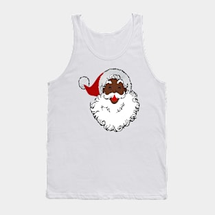 christmas black santa claus xmas Tank Top